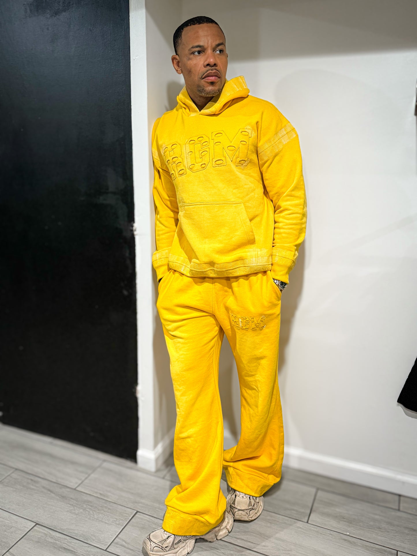 THE MOTLEY DENIM STITCHED SWEATSUIT