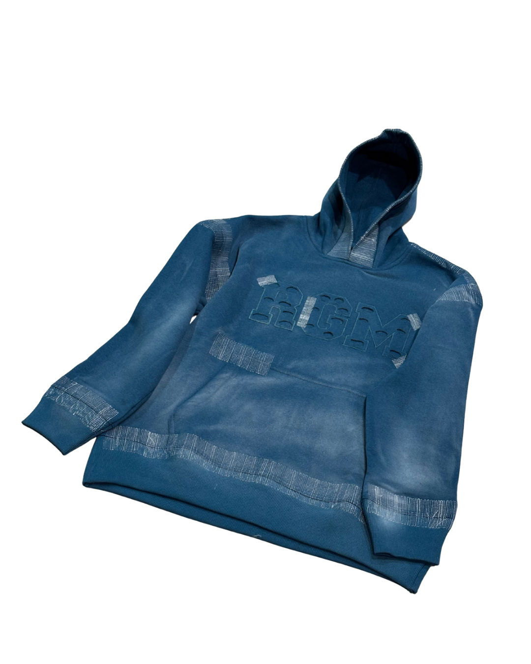 Motley Denim Stitched Hoodie