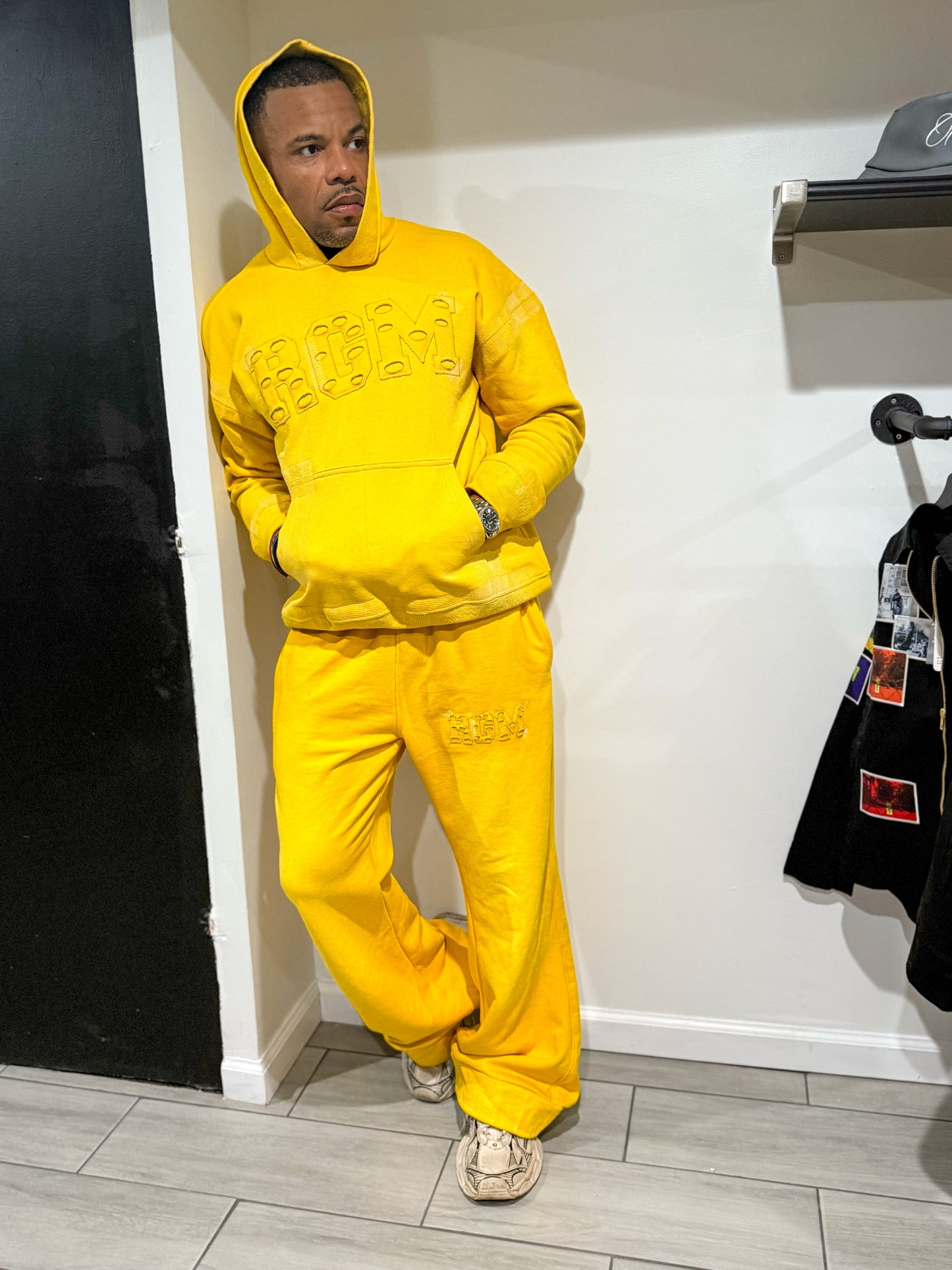 THE MOTLEY DENIM STITCHED SWEATSUIT