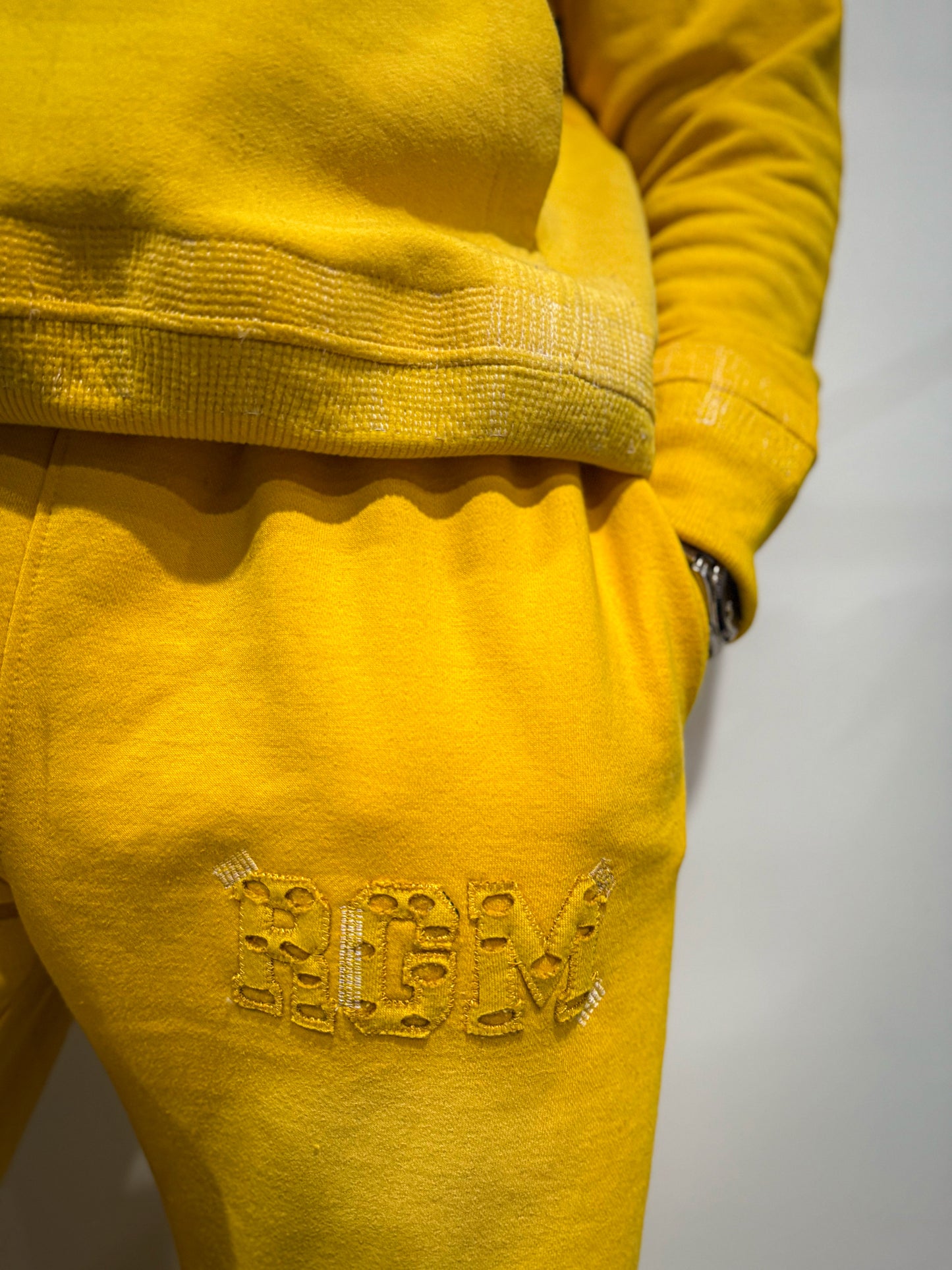THE MOTLEY DENIM STITCHED SWEATSUIT
