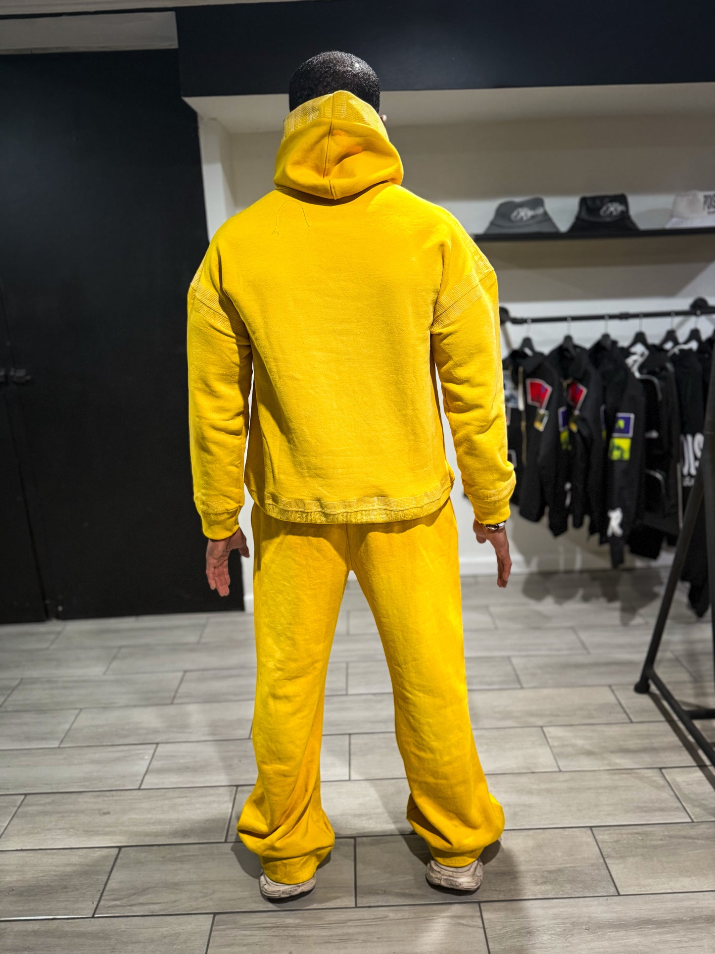 THE MOTLEY DENIM STITCHED SWEATSUIT