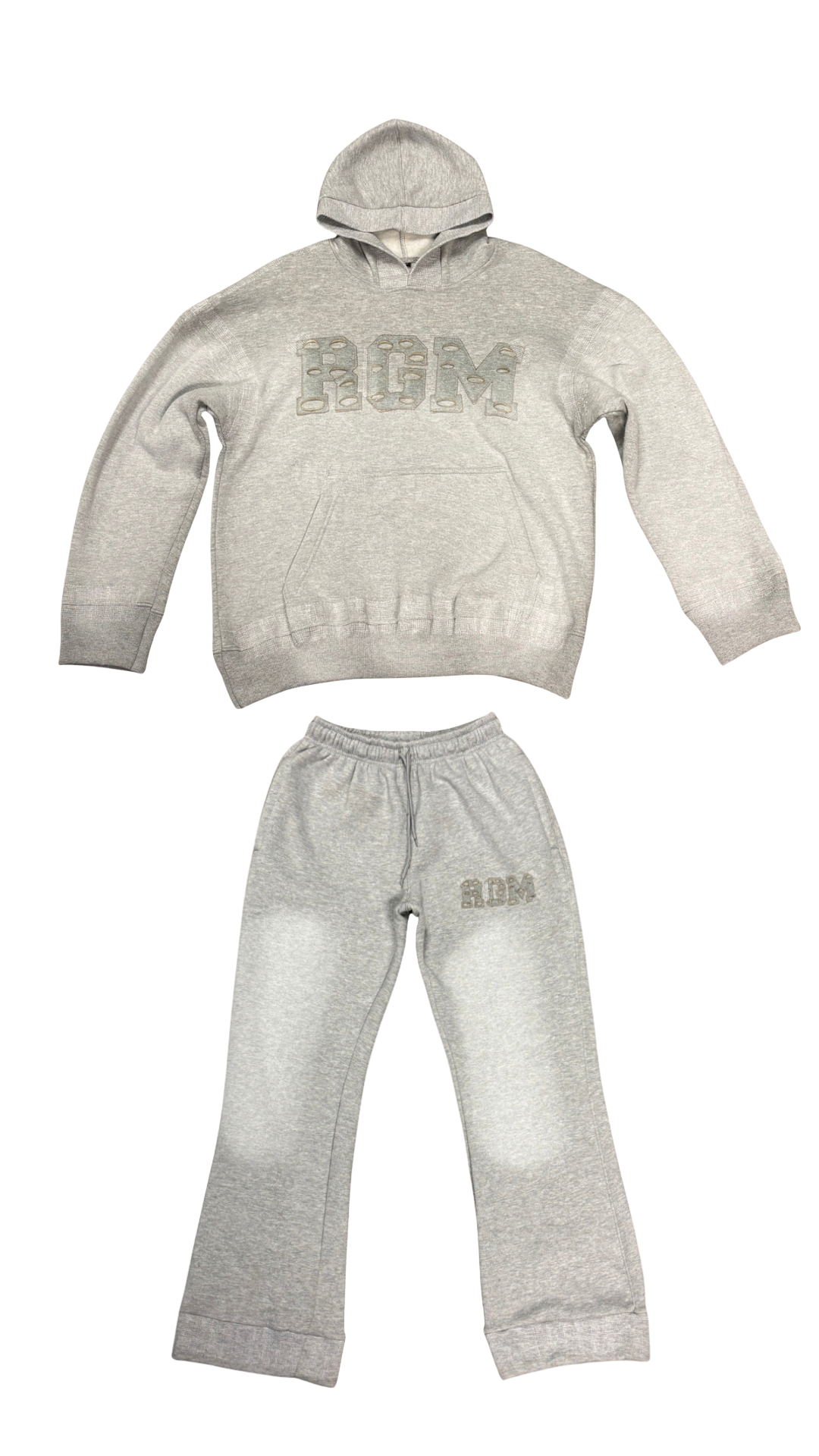 Motley Denim Stitched Sweatsuit