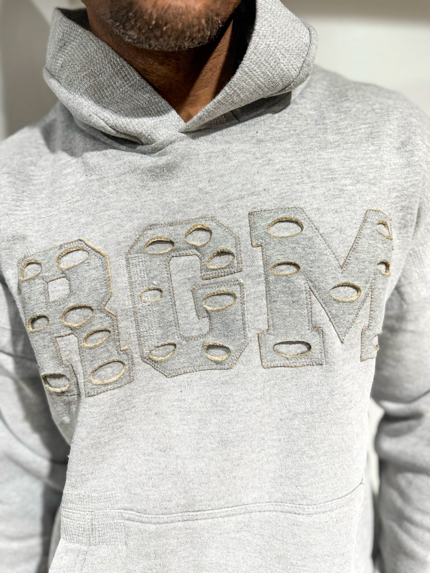 THE MOTLEY DENIM STITCHED SWEATSUIT