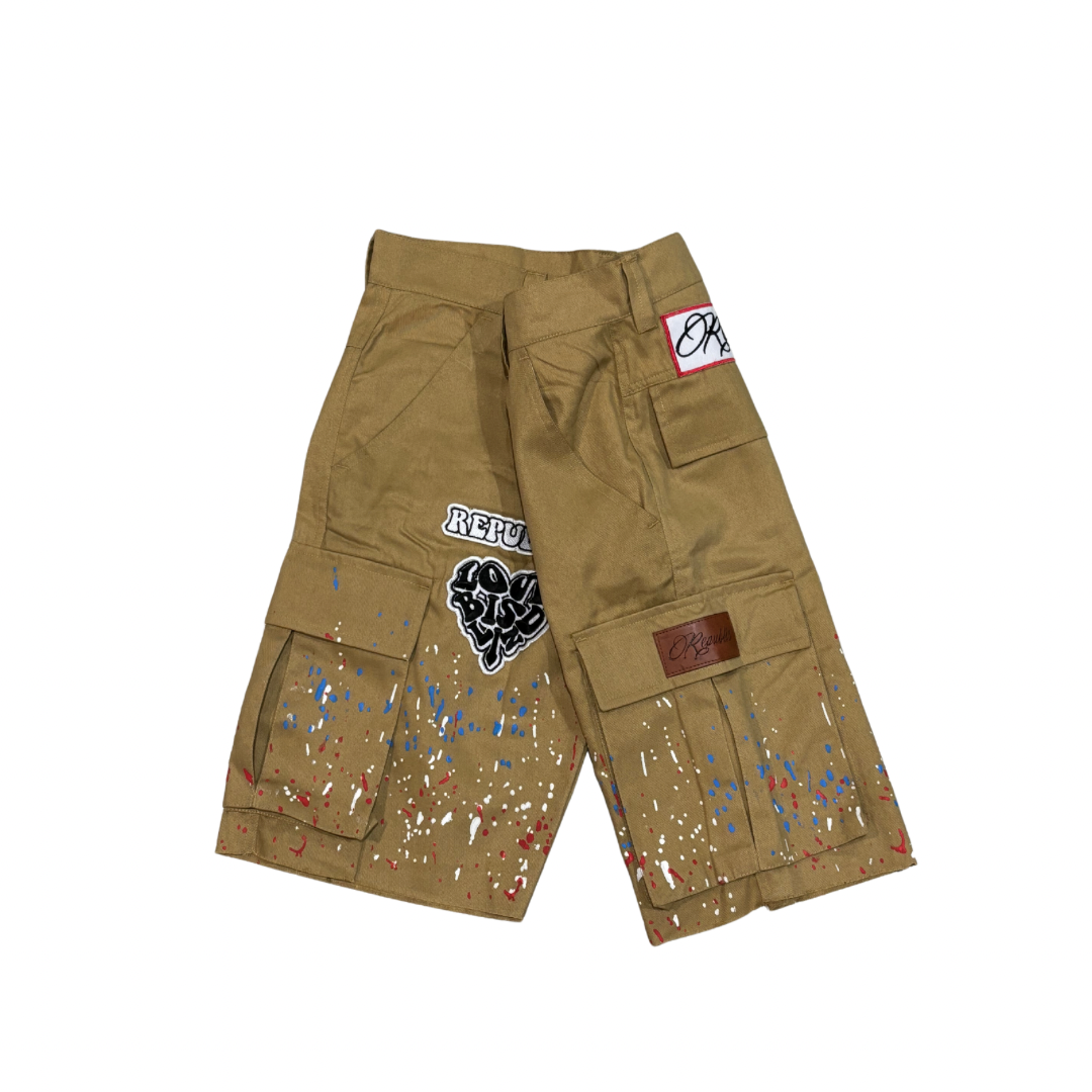 Patchwork Cargo Shorts