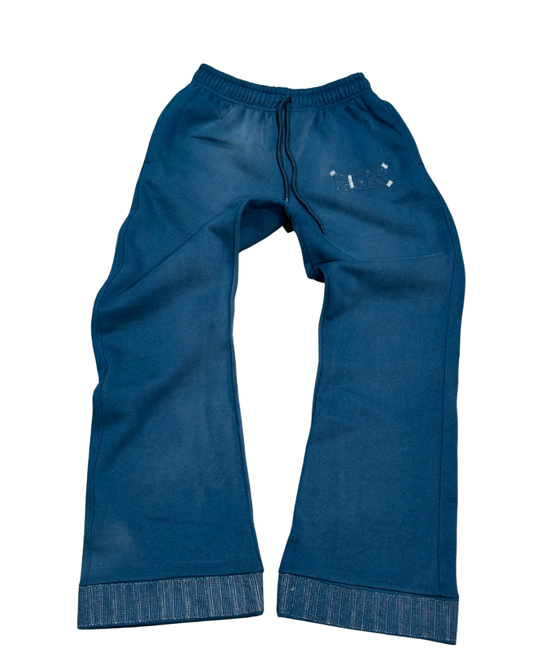 Motley Denim Stitched Sweatpants