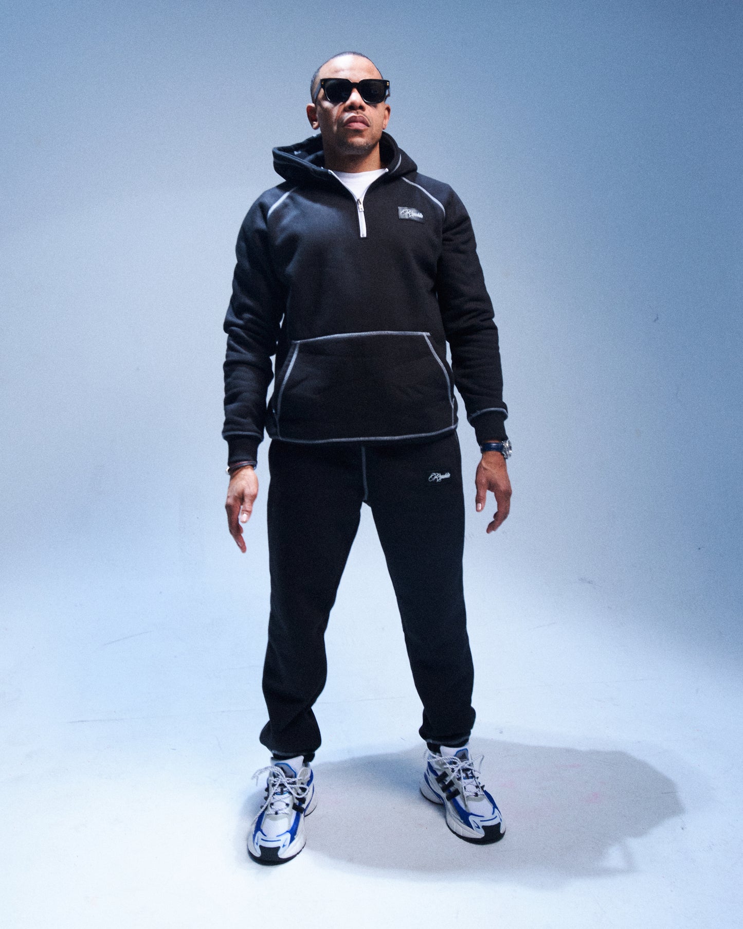 Simplistic Quarter Zip Set (Black)