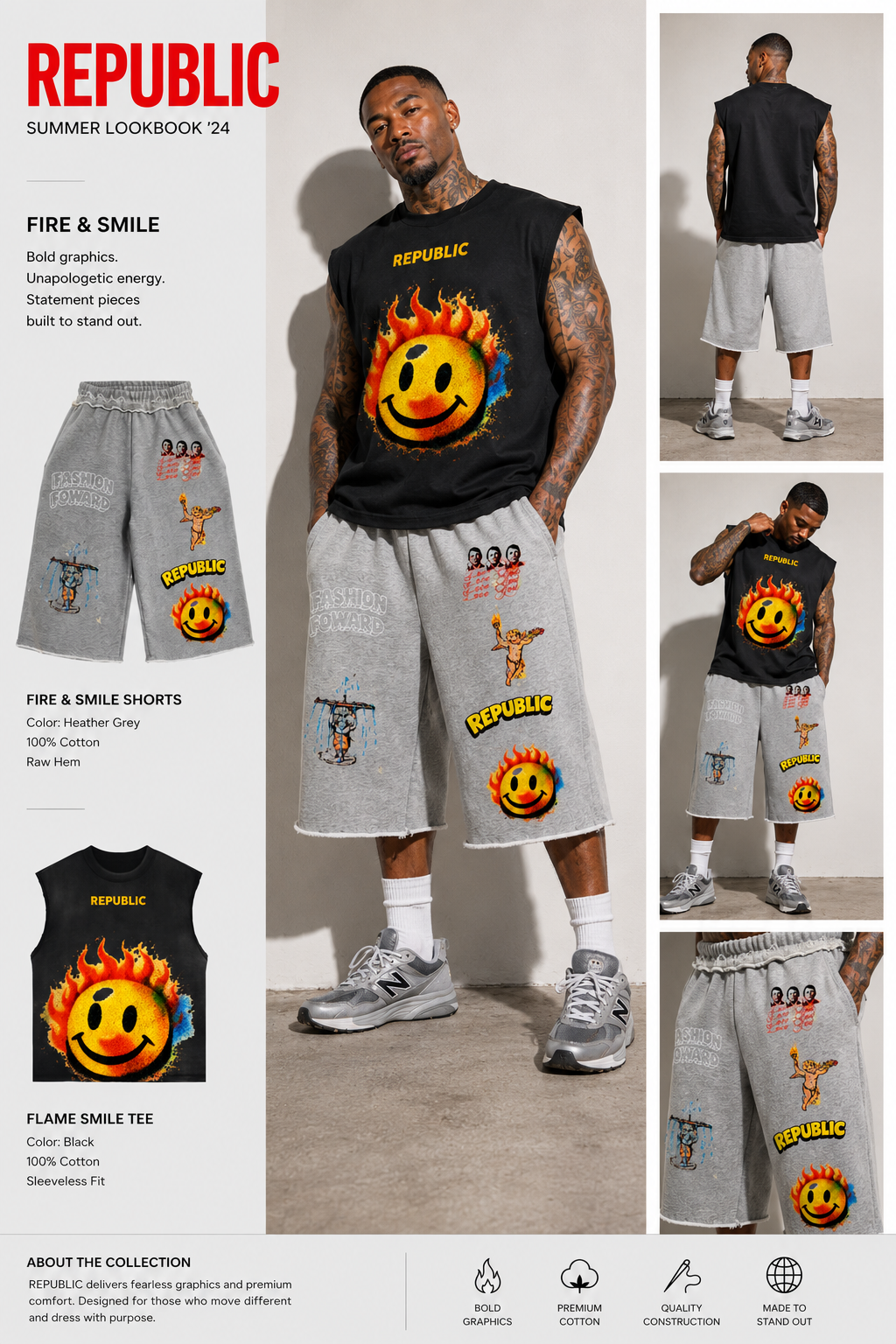 Fire & Smile Shorts