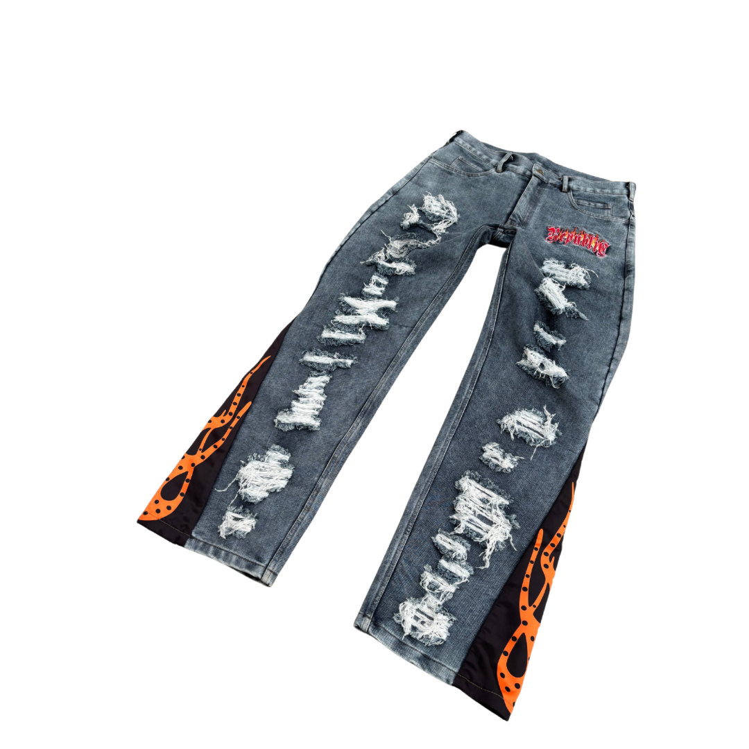 BLAZE DENIM FLARED PANTS