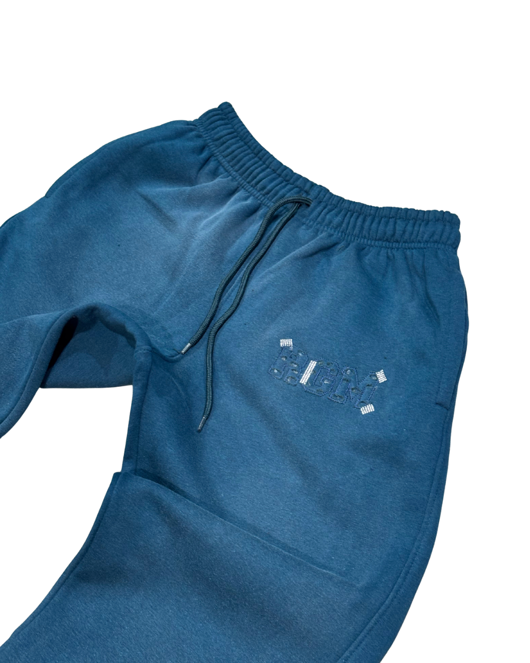 Motley Denim Stitched Sweatpants