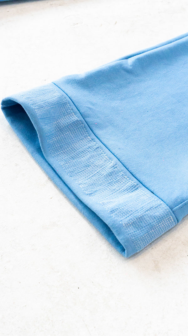 Motley Denim Stitched Sweatpants
