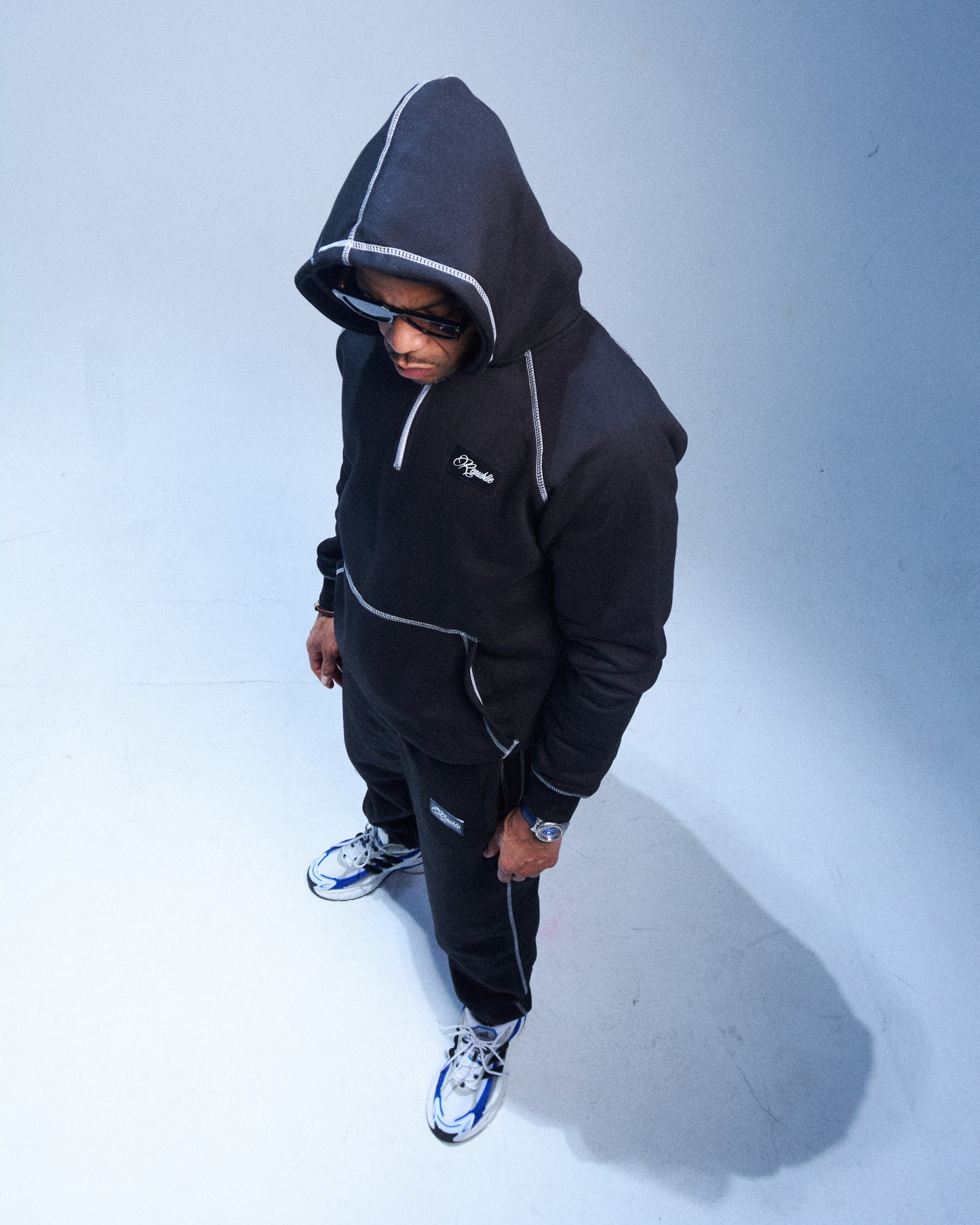 Simplistic Quarter Zip Set (Black)