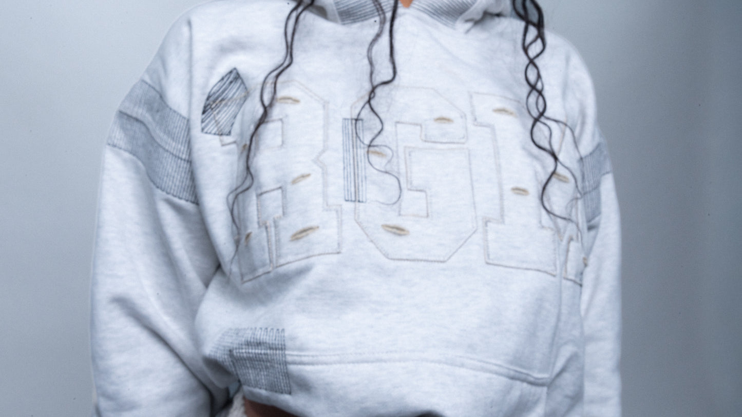 Motley Denim Stitched Sweatsuit