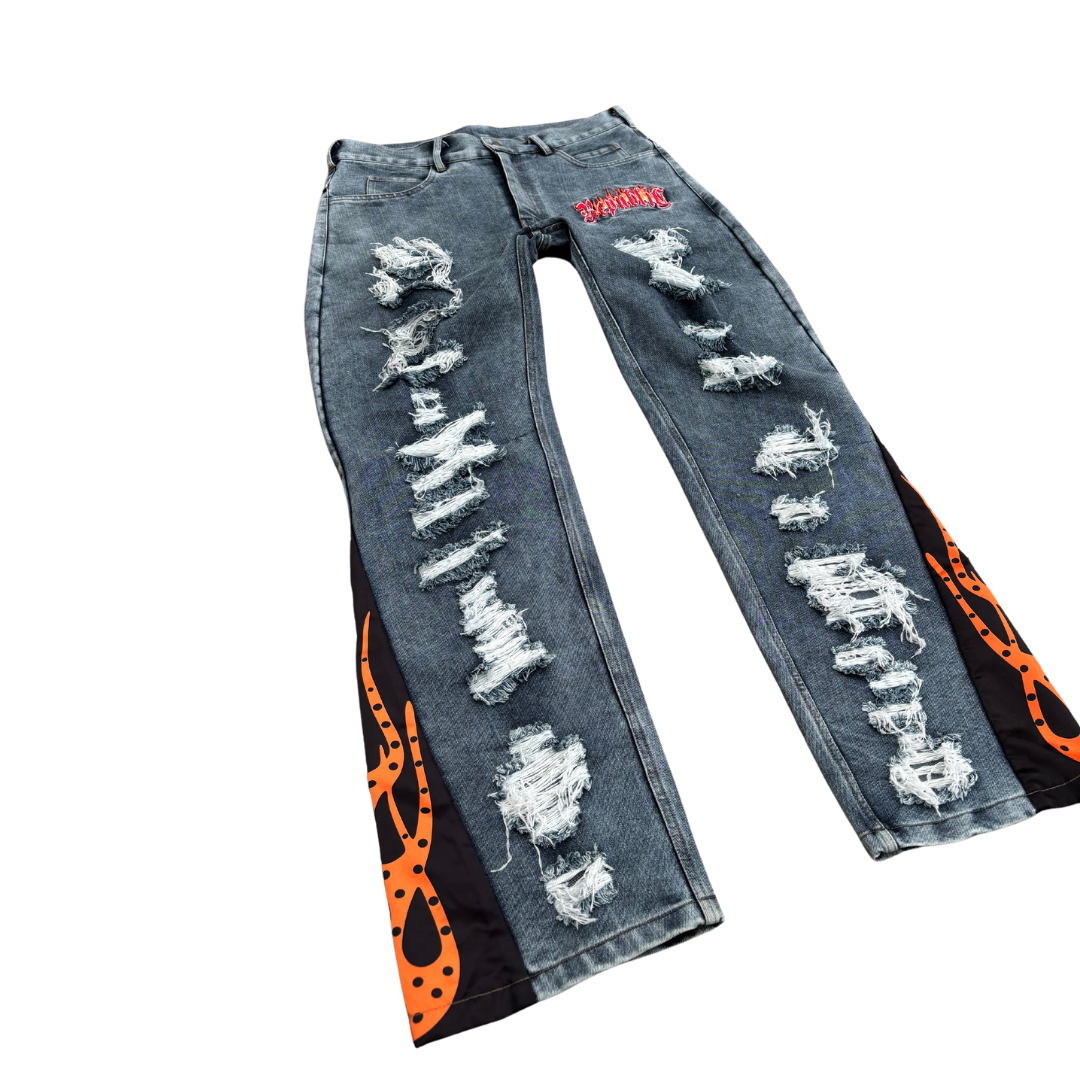 BLAZE DENIM FLARED PANTS