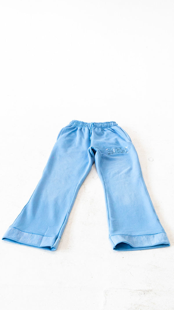 Motley Denim Stitched Sweatpants
