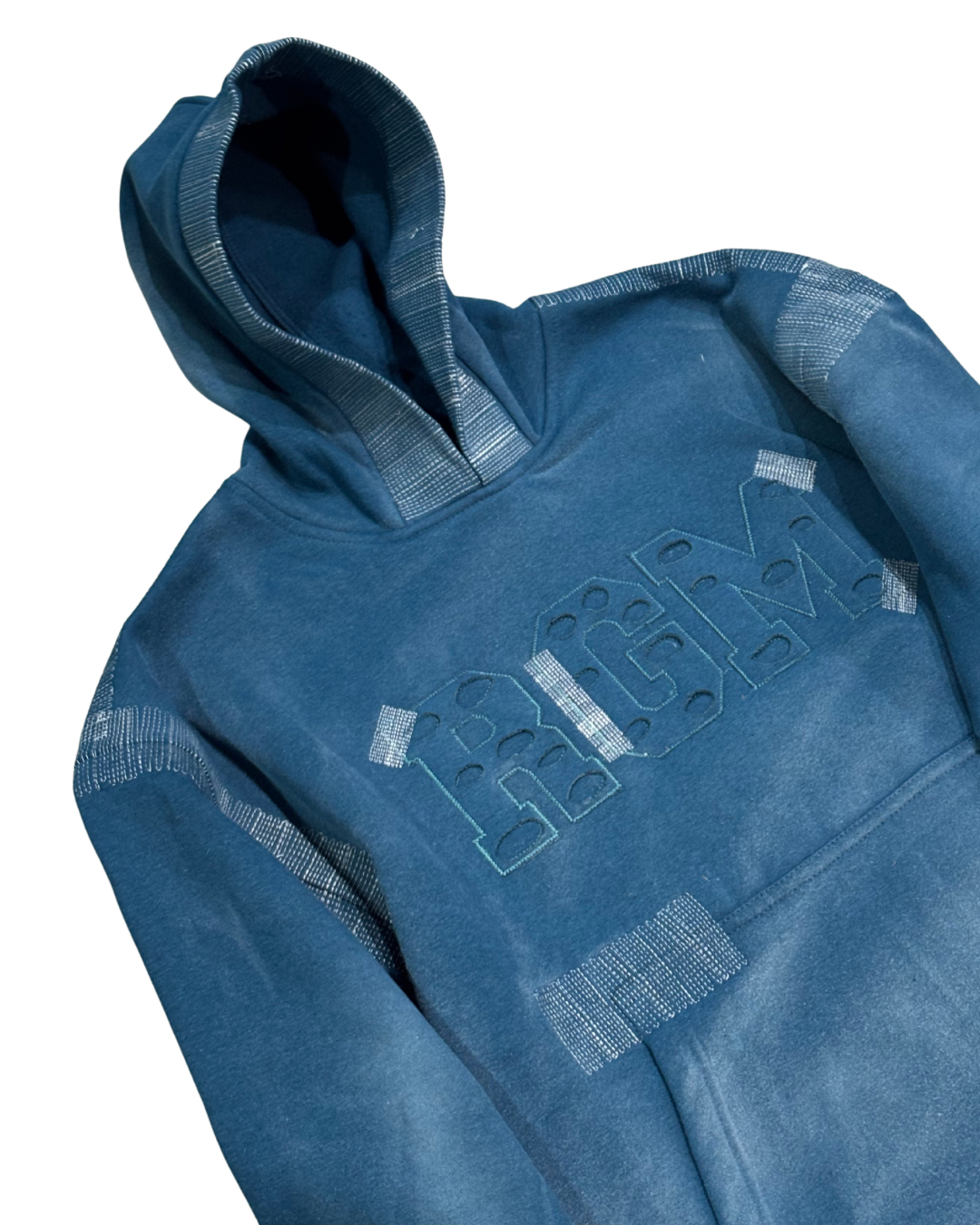 Motley Denim Stitched Hoodie