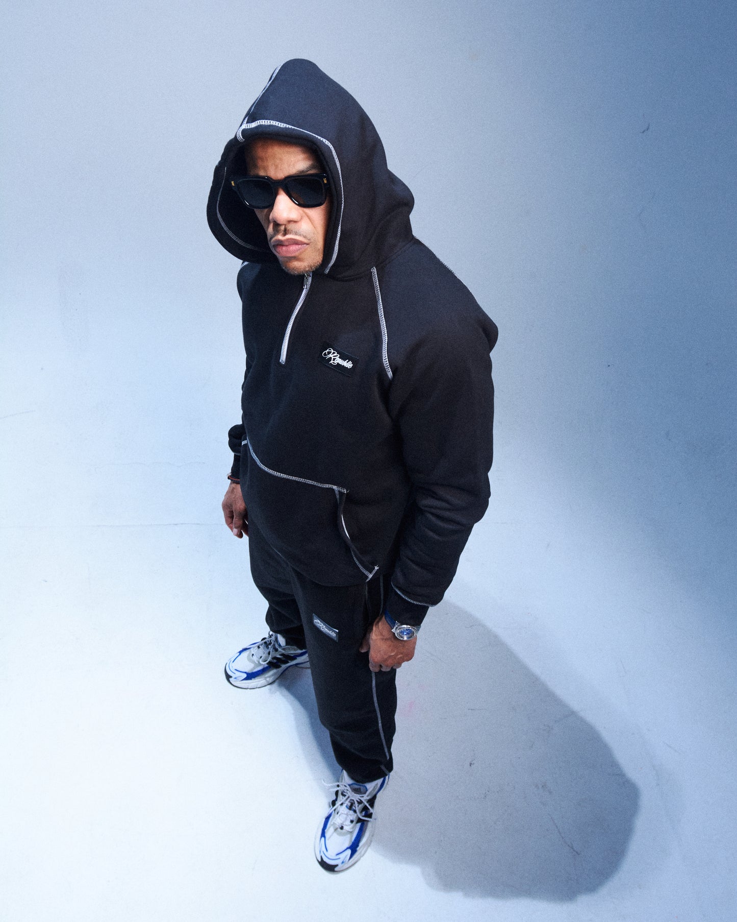 Simplistic Quarter Zip Set (Black)